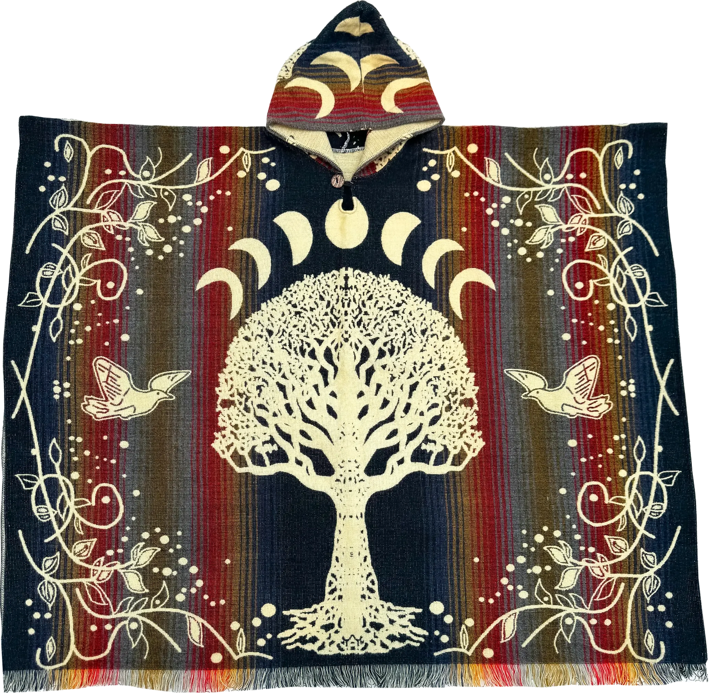 Tree of Life Poncho Boho Ancestra