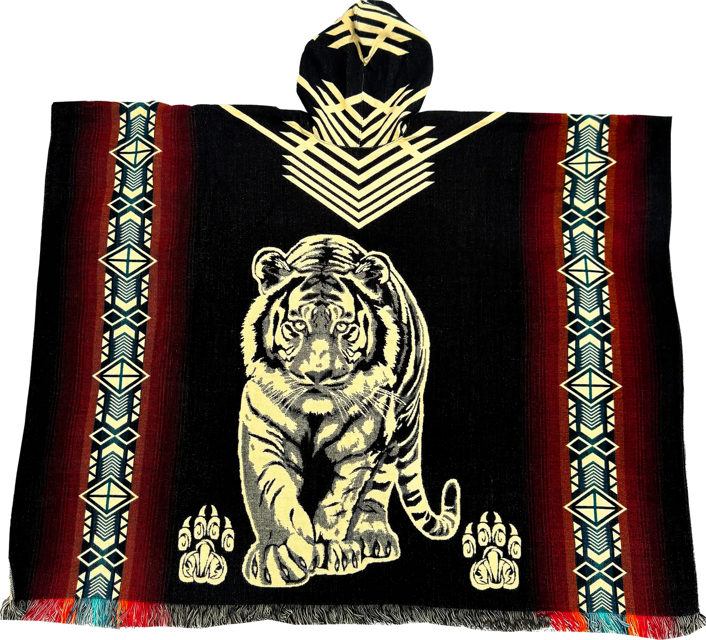 Fierce Spirit Tiger Poncho Boho Ancestra