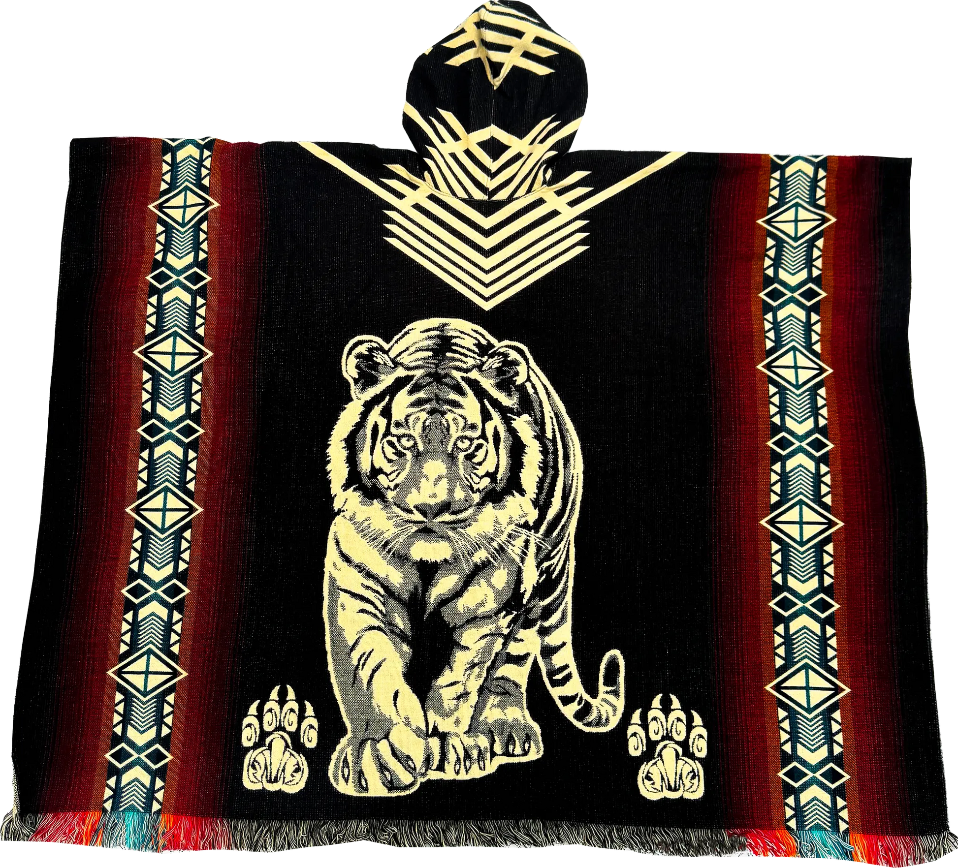 Fierce Spirit Tiger Poncho Boho Ancestra