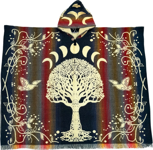 Tree of Life Poncho Boho Ancestra